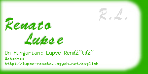 renato lupse business card